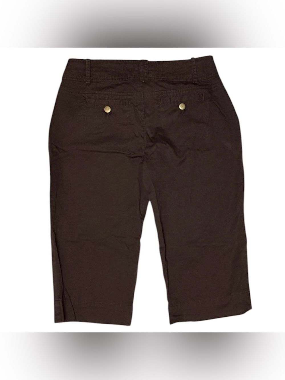 Charter Club Skimmer Size 6 Brown Cotton Capri Pants Cropped Y2K - Picture 5 of 5